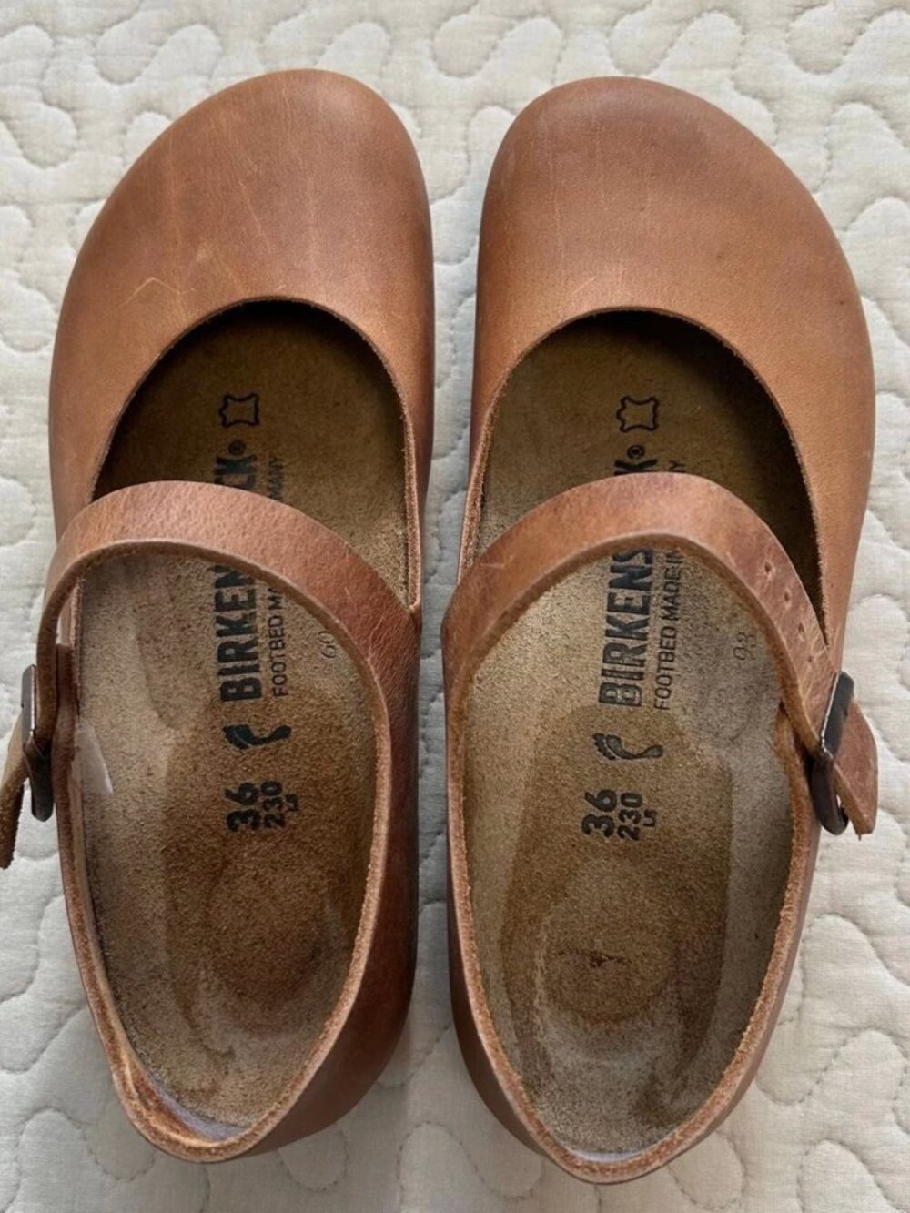 BIRKENSTOCK Mantova Mary Jane Shoes Brown Oiled Nubuck 36 Tried On Only